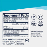 Vimergy Vitamins & Supplements Organic Liquid Cat's Claw