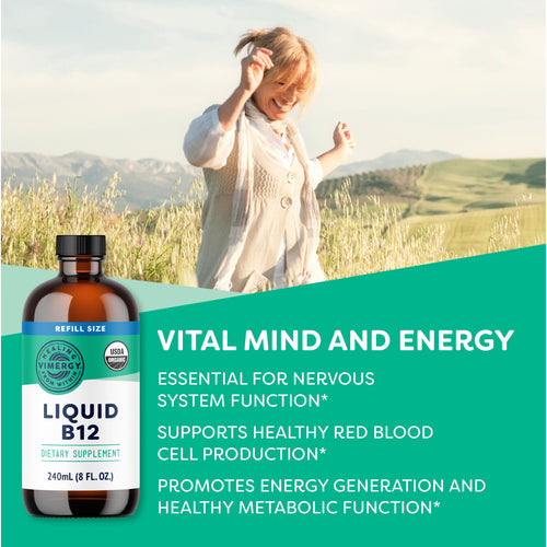 Organic Liquid B12 Vimergy Supplements Vitamins 