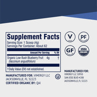 Organic Wild Blueberry Vimergy Supplements Vitamins