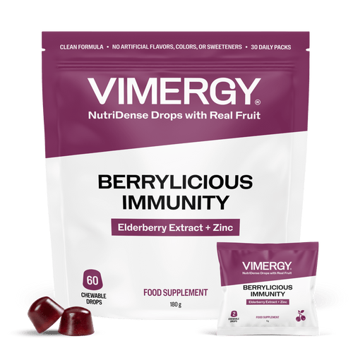 VIMERGY Berrylicious Immunity Chewable Drops Vitamins Supplements
