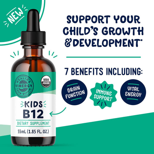 Vimergy Kids Vitamins Kids Organic Liquid B12