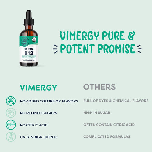 Vimergy Kids Vitamins Kids Organic Liquid B12