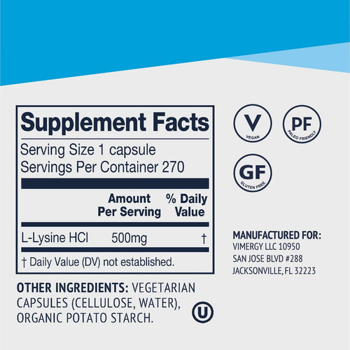 Vimergy Vitamins & Supplements L-Lysine
