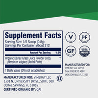 Vimergy Vitamins & Supplements Organic Barley Grass Juice Powder