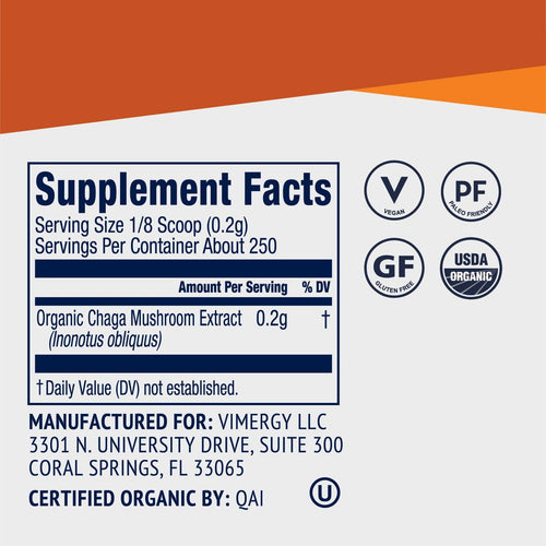 Vimergy Vitamins & Supplements Organic Chaga Powder