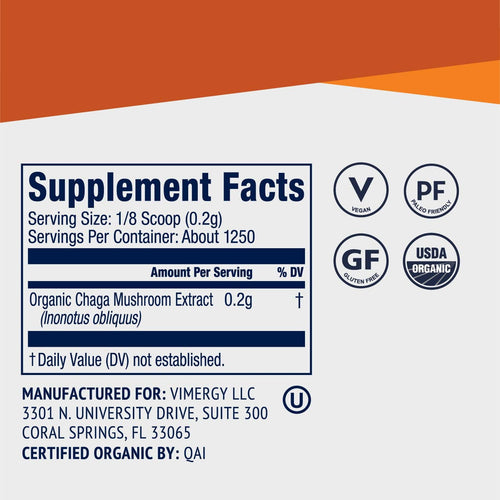 Vimergy Vitamins & Supplements Organic Chaga Powder