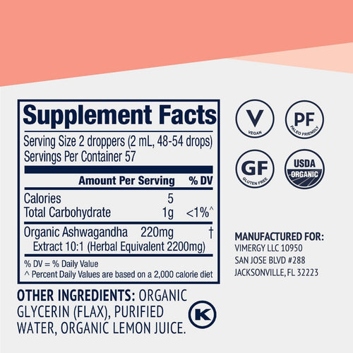 Vimergy Vitamins & Supplements Organic Liquid Ashwagandha*
