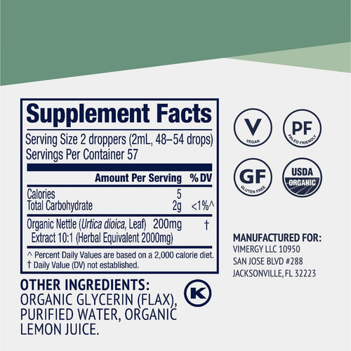 Vimergy Vitamins & Supplements Organic Liquid Nettle