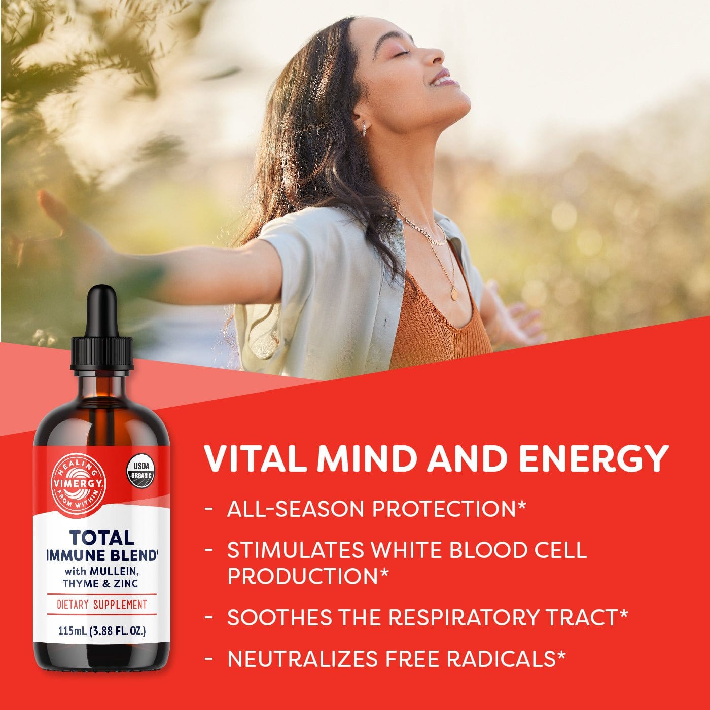 Vimergy Vitamins & Supplements Organic Liquid Total Immune Blend*