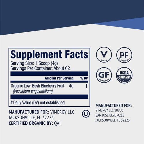 Vimergy Vitamins & Supplements Organic Wild Blueberry Powder