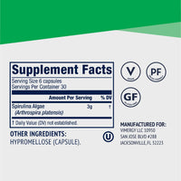 Vimergy Vitamins & Supplements Spirulina Capsules