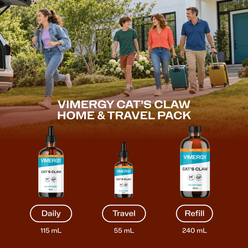 USDA Organic Liquid Cat's Claw Home & Travel Kit