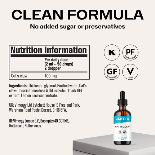 Vimergy Vitamins & Supplements Travel Organic Liquid Cat's Claw