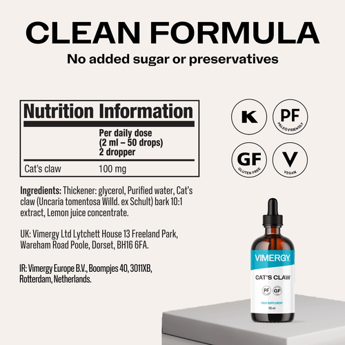 Vimergy Vitamins & Supplements Organic Liquid Cat's Claw