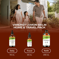USDA Organic Liquid Lemon Balm Home & Travel Kit